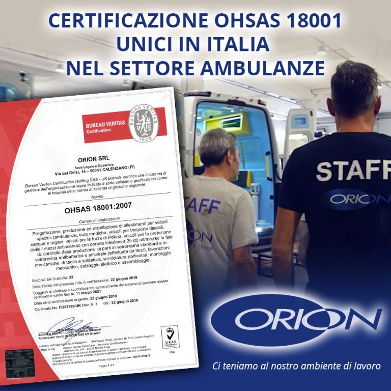Certificazione OHSAS18001